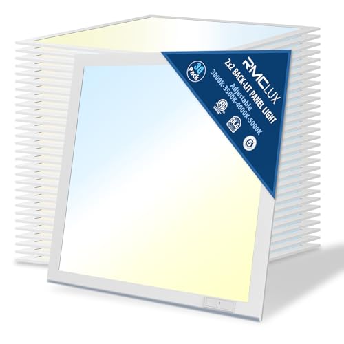 2x2 LED Panel Light 30Pack,Up to 6000 Lumens,AC120-277V | 5Power Options (20–40W),4CCT Choices (3000–5000K),0-10V Dimmable,ETL&DLC for Office Commercial Drop Ceiling - size: 2x2-30Pack