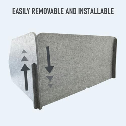 29.1" x 22.8" x 1.2" U-Shaped Desk Divider Partition, No Drill Freestanding Sound Absorbing Privacy Panel, Noise Reducing Cubicle Screen for Office Home & Classroom (Dusty Grey) - color: Grey (U-Shaped)