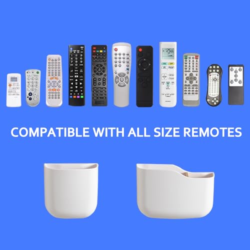 Remote Holder Wall Mount TV FAN Remote Control Holder Bedside Caddy Wall Organizer Phone Holder for Office Adhesive Media Player Controller Holder Box Tray Home Desk Nightstand 1 BIG 2 SMALL WHITE - color: 1BIG2SAMLL WHITE