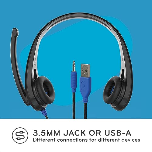 TWT Audio Ergo TW120 Premium On-Ear Headset - USB-A Connection | Wired Headphones, Noise Reducing Microphone, For Classrooms, School, Students, & Teachers, Universal Device Compatibility - style: USB-A