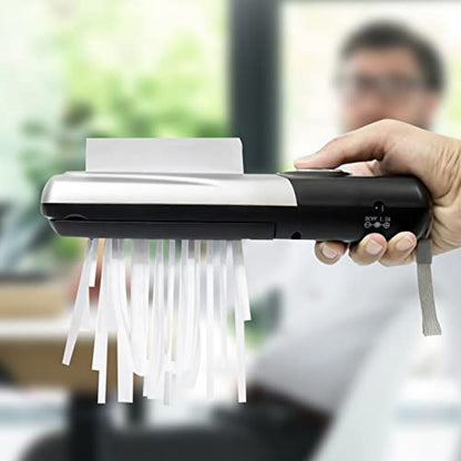 Handheld Paper Shredder Mini Portable USB Auto Paper Shredder Document Cutter Strip Cutting Machine Office Stationery