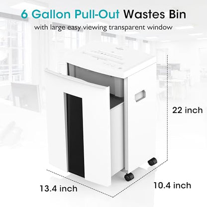 WOLVERINE SD9113 P4 Cross Cut Paper Shredder, Quiet,18 Sheet, 60 Min, White - color: White