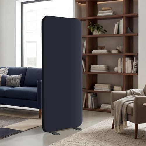 DECOLAB Standing Room Divider, Movable Partition Separator 29"x65", Cobalt - color: Cobalt