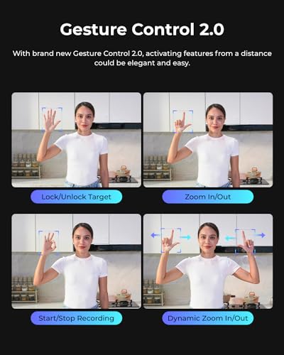 OBSBOT Tail Air NDI Streaming Camera 4K, AI Tracking PTZ Camera with Intelligent APP, Gesture Control, HDMI/USB-C/Wireless Webcam, Video Camera Live Stream for YouTube, Church, Worship, Creator, etc. | Intelligent APP, Gesture Control, HDMI/USB-C/Wireless