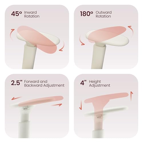 Mochi Chair Petite Ergonomic Chair — Comfortable Ergonomic Chair Designed Specifically for Women and Children, Height-Adjustable Chair is Suitable for Home, Office, and School environments (Cream)