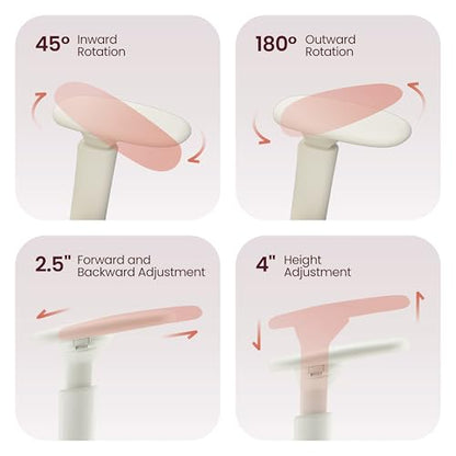 Mochi Chair Petite Ergonomic Chair — Comfortable Ergonomic Chair Designed Specifically for Women and Children, Height-Adjustable Chair is Suitable for Home, Office, and School environments (Cream)
