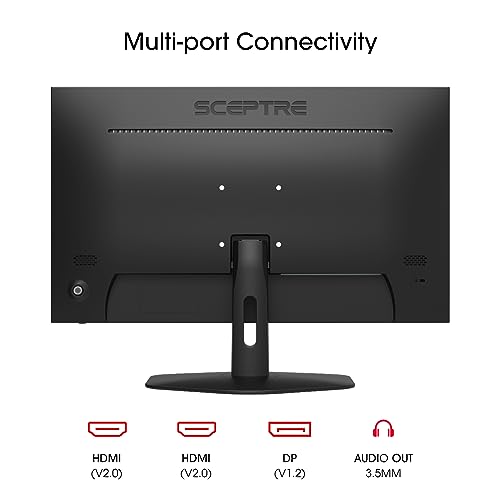 Sceptre 27-inch Prime Gaming Monitor 100Hz 1ms DisplayPort HDMI x2 100% sRGB AMD FreeSync Build-in Speakers, Eye Care Frameless Machine Black 2025 (E275W-FW100T Series) | 100Hz 1ms DisplayPort HDMI x2 100% sRGB AMD FreeSync Build-in Speakers, Eye Care Fra