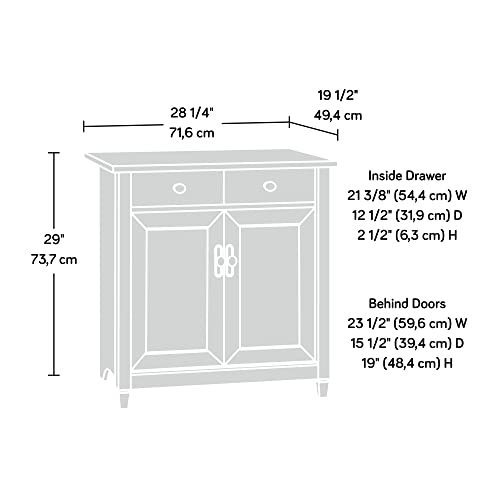 Sauder Edge Water Utility Stand, Versatile Storage Solution, Ideal Home Storage Cabinet - Estate Black Finish - color: Estate Black