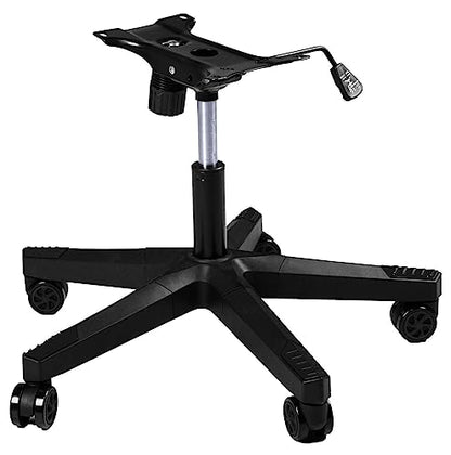 Frassie 28" Gaming Chair Base Replacement Set with Plate, Cylinder, Wheels | Heavy Duty Nylon Gamer Chair Base Replace Kit with 5 Casters Black - color: Black