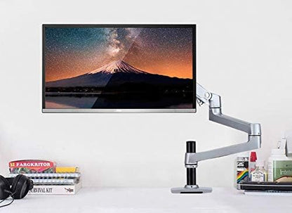 XSJ8013C Aluminum Alloy Ultra Long Arm LED LCD Monitor Holder Table Clamping Full Motion Monitor Mount Support (Black) - color: Black