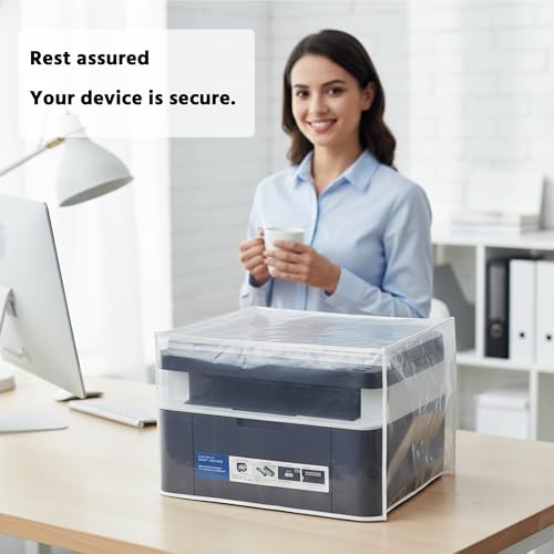 Printer Dust Cover Case Water Proof Protective Clear Transparent jacket,compatible with HP, EPSON,CANON, BROTHER, PIXMA Officejet - size: 15W x15D x11H