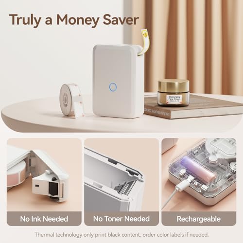 NIIMBOT D110 Label Maker, Bluetooth Printer with Multiple Templates, White