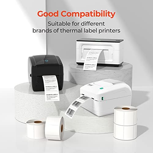 MUNBYN 2x1 Thermal Labels, 1000 Sheets/Roll, White - color: White, size: 2x1"