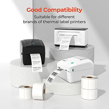 MUNBYN 2x1 Thermal Labels, 1000 Sheets/Roll, White - color: White, size: 2x1"