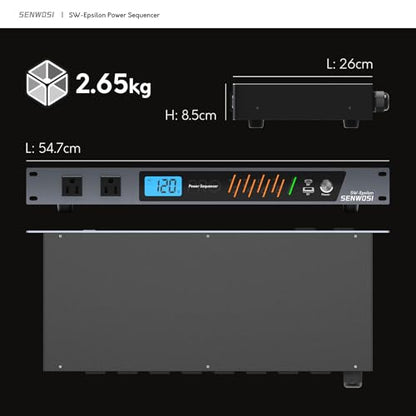 SW-Epsilon 10 Socket Power Conditioner/Surge Sequencer USB Type-C/Type-A Charger