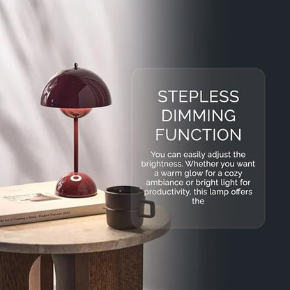 NordGlow Scandinavian LED Desk Lamp – Black, Adjustable Dimmable Table Lamp, Modern Minimalist Design, Energy-Efficient LED, Home & Office Lighting - color: Black