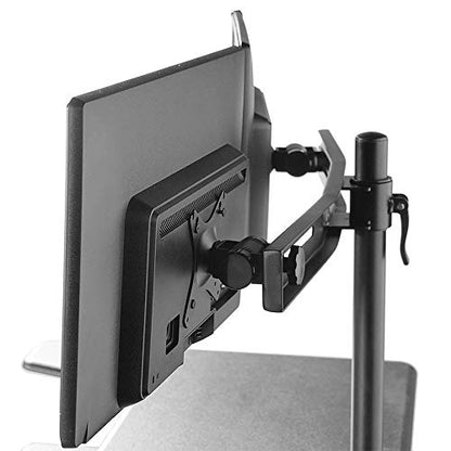 Kantek Dual LCD Monitor Arm for STS800/STS810 Sit to Stand Systems (STS802), Black - color: Black, style: Dual Monitor Arm