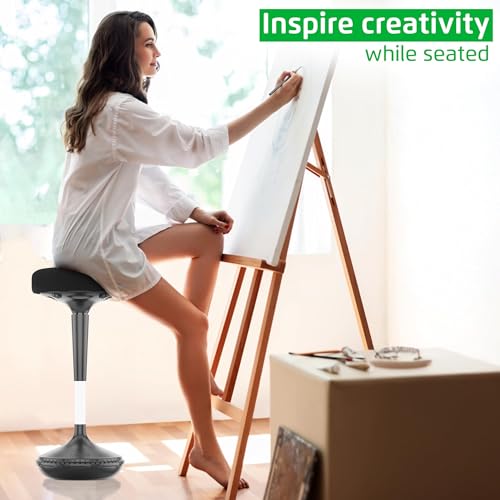 Wobble Stool Standing Desk, Flexible Seating Adjustable Office Ergonomic Seating, Wobble Stools for Alternative Classroom Seating, Active ADHD Chair, Wiggle Chairs