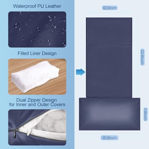 Recliner Pillow, Adjustable Neck & Head Support Pillow - color: Navy