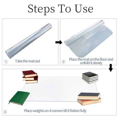 Clear Desk Mat 36 x 72 Inch, 1.5mm Thick Clear Table Protector, Protector for Dining Room Table, Waterproof Vinyl Tablecloth Pad Mat for Kitchen, Dresser, Writing Desk - size: 72" x 36"