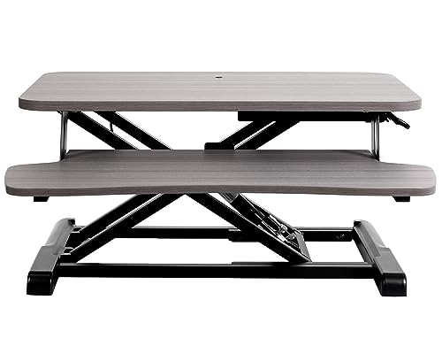 VIVO Dark Gray 26 inch Standing Desk Converter, DESK-V026KG - color: Dark Gray, size: 26"