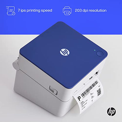 HP Shipping Label Printer, 4x6 Commercial Grade Direct Thermal, Compact & Easy-to-use, High-Speed 203 DPI, Barcode Printer, Compatible with Amazon, UPS, Shopify, Etsy, Ebay, ShipStation & More - style: Label Printer