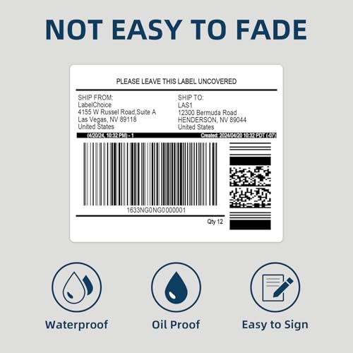 500 Sheets 3000 Pcs 3-1/3 x 4 6 Up Shipping Address Labels for Laser & Inkjet Printers, 3-1/3" x 4" 6 per Sheet Shipping Mailing Stickers, 6 Labels per Page - size: 4"x3-1/3"---500P