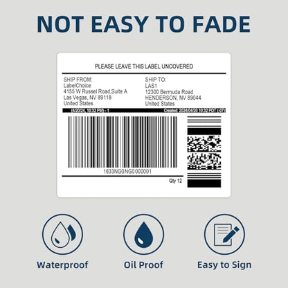 500 Sheets 3000 Pcs 3-1/3 x 4 6 Up Shipping Address Labels for Laser & Inkjet Printers, 3-1/3" x 4" 6 per Sheet Shipping Mailing Stickers, 6 Labels per Page - size: 4"x3-1/3"---500P