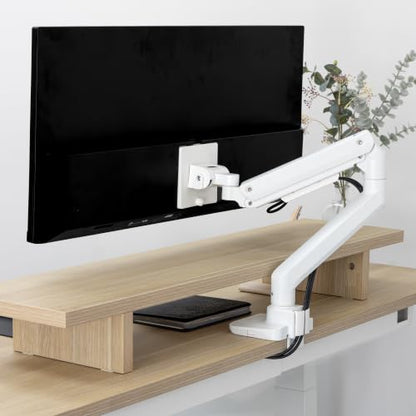 Desky Heavy Duty Ultrawide Monitor Arm White - color: White