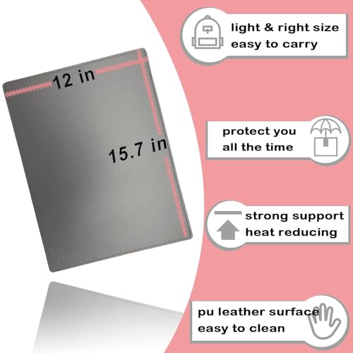 EMF Blocker Lap, Radiation Blocking Computer Pad, Protect Our Body from EMF, Radiation, Fits Laptops, Notebooks, Tablets Anti-Radiation Laptop Computer Pad (Gray, 12 * 16 in)