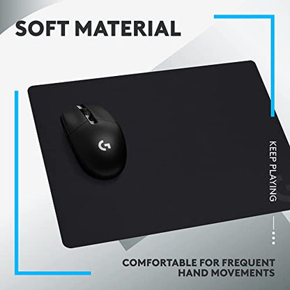Logitech G240 Cloth Gaming Mouse Pad (340x280x1) - Black - size: M, style: Cloth
