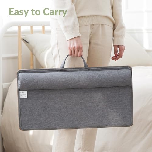 Lap Desk with Soft Cushion and Wrist Rest – Portable Laptop Desk for Bed, Couch & Home Office, Removable Mouse Pad & Anti-Slip Strip for 17 inch Laptop (Large, Wood Pattern) - size: Large