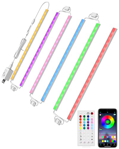 ASOKO 300 Lumens RGB Under Cabinet Light Plug in, 6 Pack 12 inch Linkable - color: Multicolor RGB, size: Manual switch-6 pack