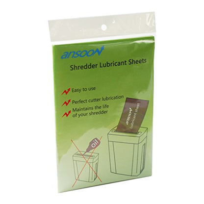 12Pcs Paper Shredder Lubricant Oil Sheets for Heavy Duty Microcut Shredders | Shredder Sharpening & Cleaning Sheets, Reduce Jams and Static – Used for Paper Shredders for Home and Office - size: 12PCS
