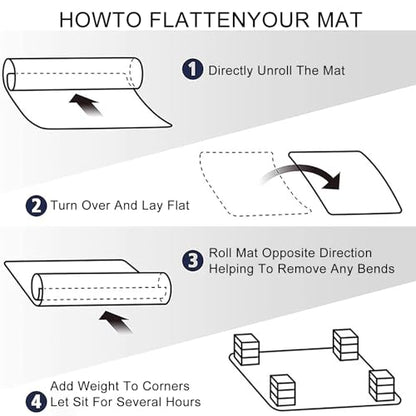 Office Chair Mats for Hardwood Floor PVC Clear Chair Mat 22" 24" 28" 30" 32" 34" 36" 38" 40" 42" 44" 46" 48" 50" 52" 54" 60" Width 0.06" Thick Easy Rolling Desk Chair Mat for Bedroom(16X96 in) - size: 16X96 in