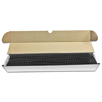 Binditek Plastic Spiral Binding Coils, 6 mm, 4:1 Pitch, Black, 50 Pack | Coil Binding Spines, 1/4", 30 Sheet Capacity, 48 Loops, for Letter-Size Reports, Presentations, School and Office Projects - size: 6mm, style: 50P , Black