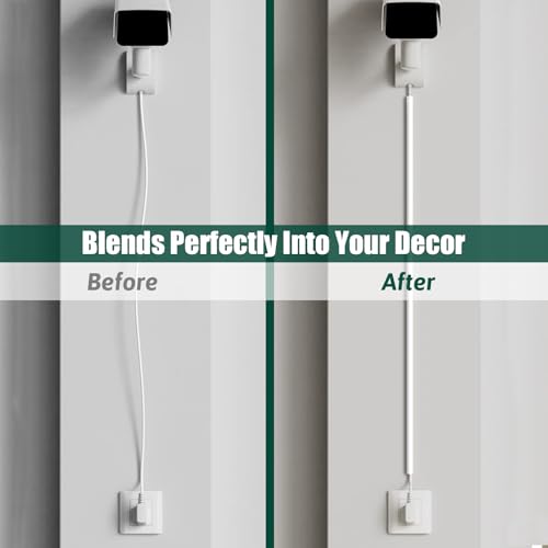 39" Cord Hider Raceway, Self-Adhesive Side Open Cords Hider Flexible Silicone White Cord Covers Wall-Organizer Cords Concealer Wall Babyproof Raceway for Wires Cable hiders Management Wall Mount TV