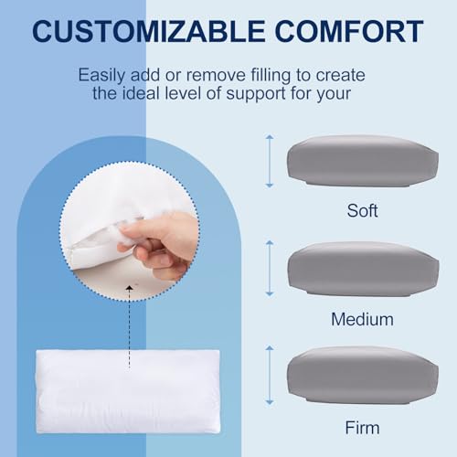 Recliner Pillow, Adjustable Neck & Head Support Pillow - color: Light Gray