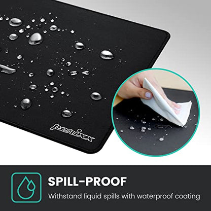 Perixx DX-1000XXL Waterproof Gaming Mouse Pad with Stitched Edge - Non-Slip Rubber Base Design for Laptop or Desktop Computer - XXL Size 35.43x16.93x0.12 Inches - size: 16.9L x 35.4W inches