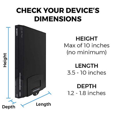 HumanCentric Cable Box & Modem Mount, Adjustable Wall Mount | Small Devices | For small & Narrow Devices, Cable Boxes, Modems, DVD Players, Streaming Media Devices, Mount Behind the TV, Hardware Included - size: Small and Narrow
