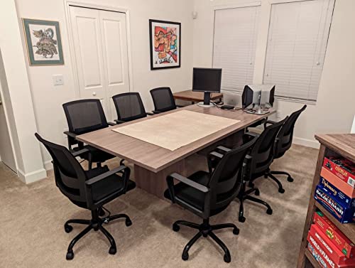 CLATINA Ergonomic Rolling Mesh Desk Chair with Executive Lumbar Support and Adjustable Swivel Design for Home Office Computer Black 4 Pack - size: 4 Pack