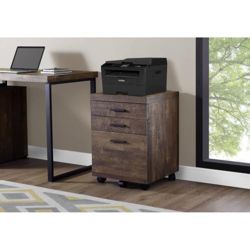 Monarch Specialties I 7400 File Cabinet, Rolling Mobile, Storage Drawers, Printer Stand, Office, Work, Laminate, Brown, Contemporary, Modern - color: Brown