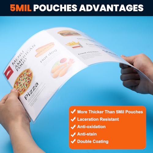 CAREGY 100 Pack Laminating Sheets, Hold 11 x 17 Inch Sheet | 5 Mil Clear Thermal Laminating Pouches 11.5 x 17.5 Inch Lamination Sheet Paper for Laminator, Round Corner - size: 100Pack-11.5 x 17.5Inch