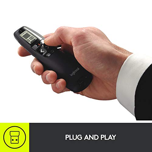 Logitech Wireless Presenter R800 PowerPoint Clicker with Green Laser | PowerPoint remote control, ideal for slideshows - color: Green Laser, style: 5 buttons