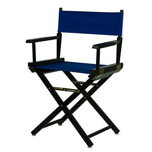 Casual Home 18" Director's Chair Black Frame-Royal Blue Canvas - color: Black Frame/Royal Blue Canvas, size: 18" - Classic Height, style: Black Frame