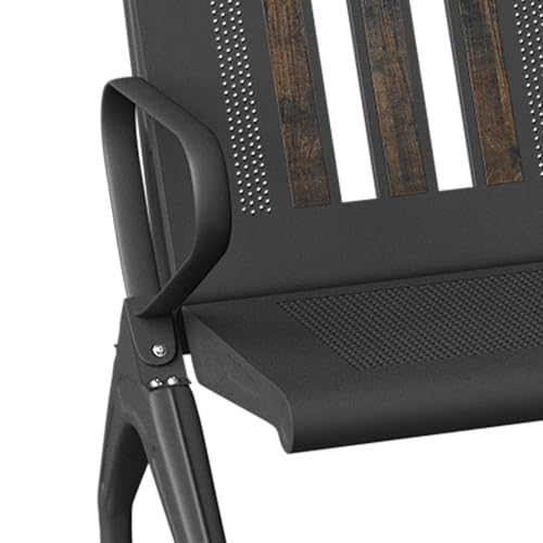 wonline Waiting Room Chairs 2 Seat w/Table, Waiting Room Chairs with Arm, Office Furniture Lobby Conference Reception Bench Office Guest Seating for Clinic Airport Hospital Barber Salon Bank - size: 2 Seat with Table