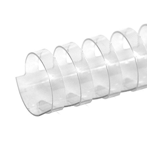 25mm (1 in.) Comb Binding Spines | 11 in. Length for Letter Size or Smaller Projects | Standard 19-Ring Rectangular Holes | Clear | 200 Sheet Binding Capacity | 50 Pack