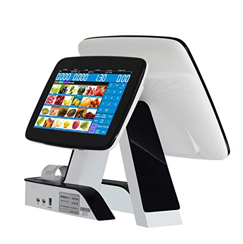 Smart Touch Screen PC with Built-in Thermal Receipt Printer Cash Register POS System - color: SET01