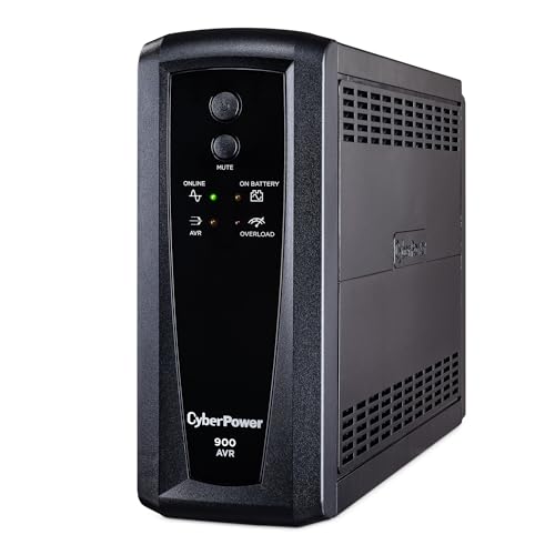 CyberPower CP900AVR AVR UPS Battery Backup and Surge Protector | 900VA 560W UPS with 8 outlets and AVR technology for workstations, networks and home entertainment - style: CP900AVR