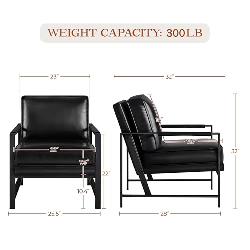 Yaheetech Mid-Century Modern Accent Chairs Set of 2, Black - color: Black, size: Set of 2